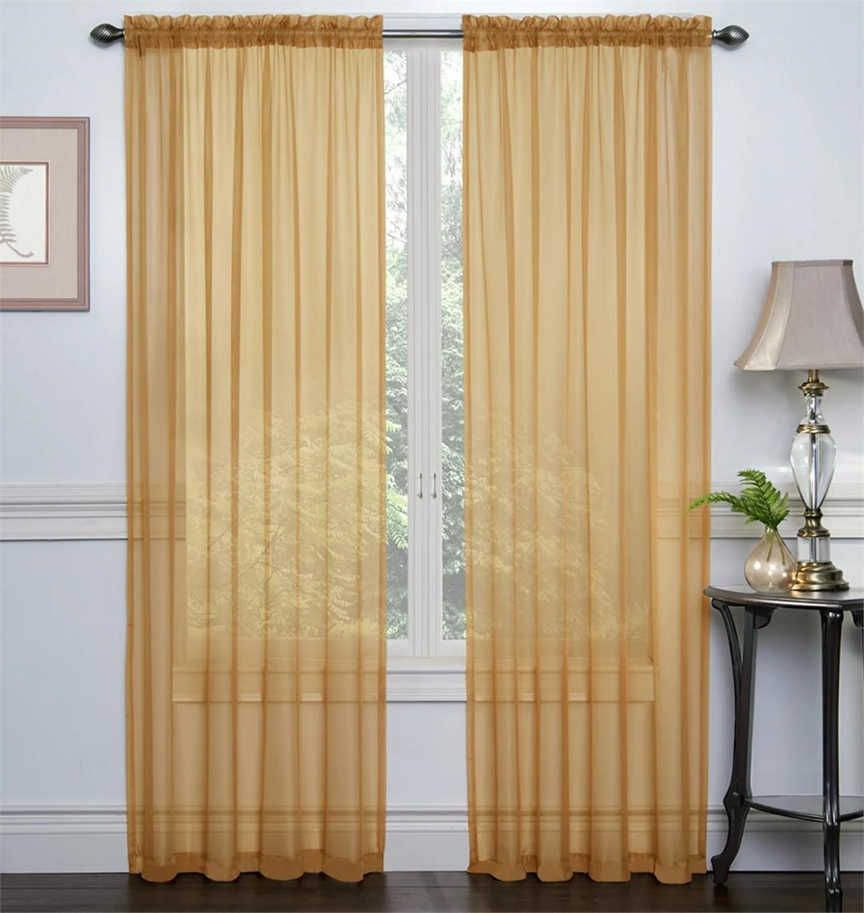 $15 Crystal Sheer 2-pack Window Curtain Set
