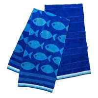 2-Pk Caro Kids - Beach Towel, Blue