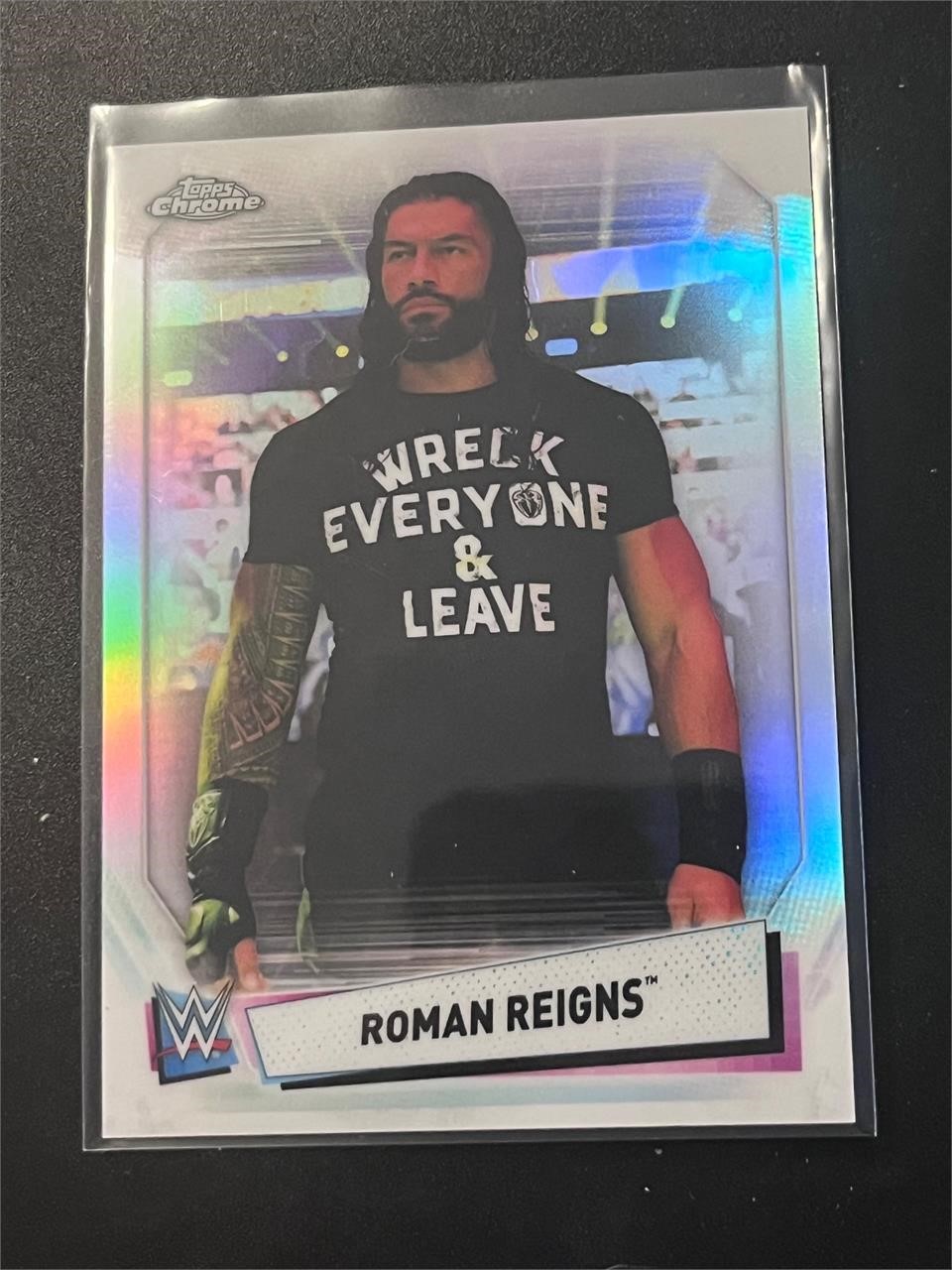 WWE Roman Reigns Refractor Topps Chrome