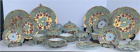 Antique Asian Porcelain Moriage Decorated Tea Set