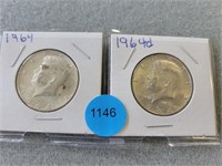 Kennedy half dollars; 1964, 1964d. Buyer must conf