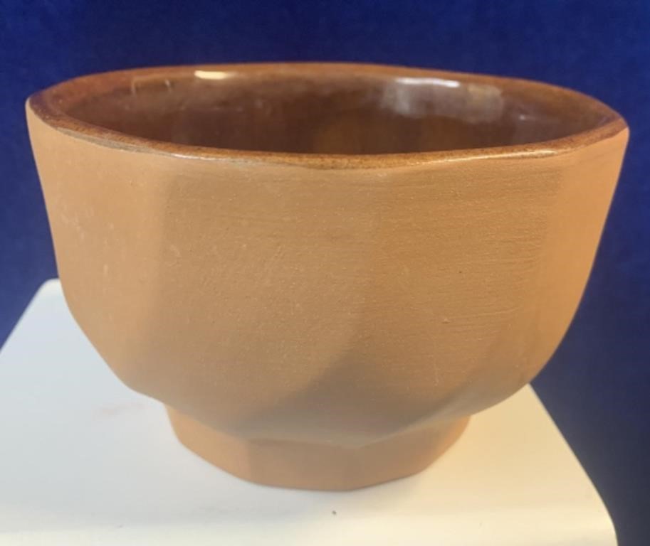 Frankoma Pottery Tan 177 Pot Planter 3"