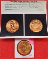 GOLD 1914-S WALKING LIBERTY $20 DOLLAR COIN (19)
