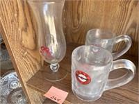 2 A&W Rootbeer Mugs & Mixed Drink Glass