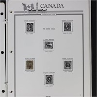 Canada Stamps 1860s-1940s Used on mix of pages, in