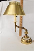 BRASS STUDENT LAMP WITH SHADE