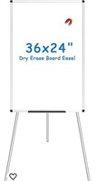 VIZ-PRO Magnetic Whiteboard Easel, 36 x 24