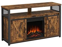 VASAGLE TV Cabinet with Fireplace, TV Stand for