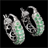 Natural Colombian Emerald Earrings