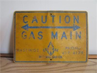 Vintage Hastings Minn Gas Main Sign 7"x10"