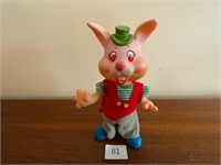 Vintage Bunny Rabbit Toy Soft Plastic