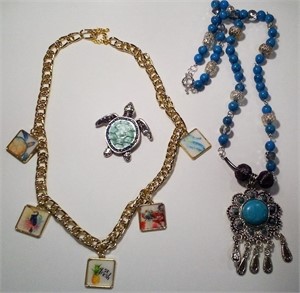 326 - COSTUME JEWELRY NECKLACES & PENDANT (A10)