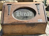 VTG. WOOD COUNTERTOP BREAD BOX