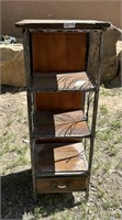 FOUR TIERED 14" X14" X 50" CORNER ROOM SHELF