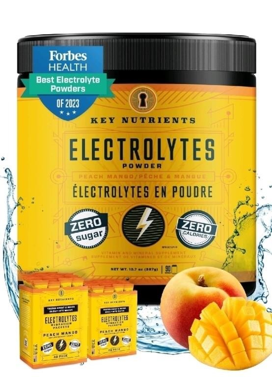 Key Nutrients Electrolytes Powder, 90 Servings, Tr