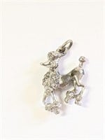 .925 Silver Poodle Pendant - Unmarked   E2