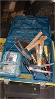 Toolbox with Makita Fast Charger, Hammers,