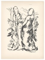 Karl Caspar original lithograph The Visitation (He