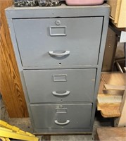 Wood File Cabinet w/ Casters