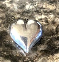 Sterling Heart Charm medium size