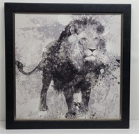 Framed Print of Standing Mature Lion