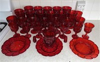 HFM Fostoria Argus Ruby Red Glassware