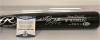 Willie Bloomquist Signed Baseball Bat w Beckett