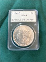 1904-O MS64 Morgan silver dollar