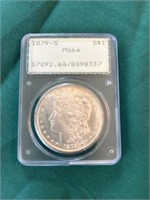 1879-S MS 64 Morgan silver dollar