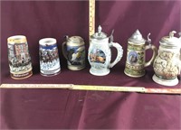 Lot Of Vintage Steins