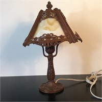 SLAG GLASS TABLE LAMP