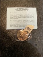 24 karat gold plated bicentennial Eisenhower