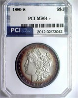 1880-S Morgan PCI MS64+ Purple Rim