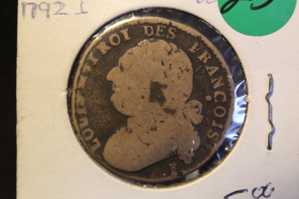 1792 France 12 Deniers Coin
