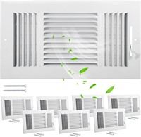 Gisafai Vent Covers 12x6 Inch  Steel 8 Pcs White