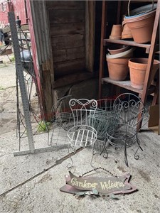 Hanging baskets, planter chairs, etc