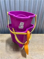 2 Magenta Large Sand Buckets