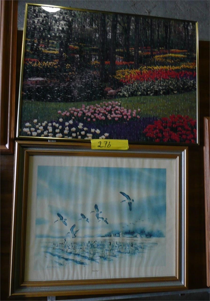 Framed Puzzel and Wildlife Print