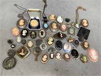 Assorted Cameo Jewelry and More