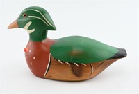 Carved Wood Duck Drake Decoy