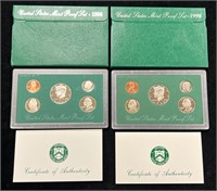 1996 & 1998 US Proof Sets in Boxes