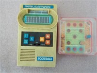 hand held Mattel football game and other vintage