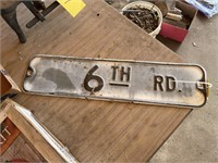 6th Road Metal Sign