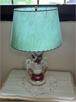 Vintage Beautiful Double Swan Lamp with Shade