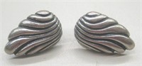 Sterling Silver Modernist Earrings