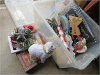 covered tote with christmas holiday decor