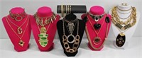 27pc Various Large Statement Necklaces & Bracelets