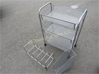 wheeled wire basket shelves misc storage