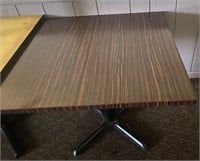 3 36” Square Wood Grain look dining table + Base