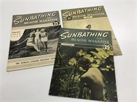 3 Vintage Sunbathing Magazines 1939, 40 & 48